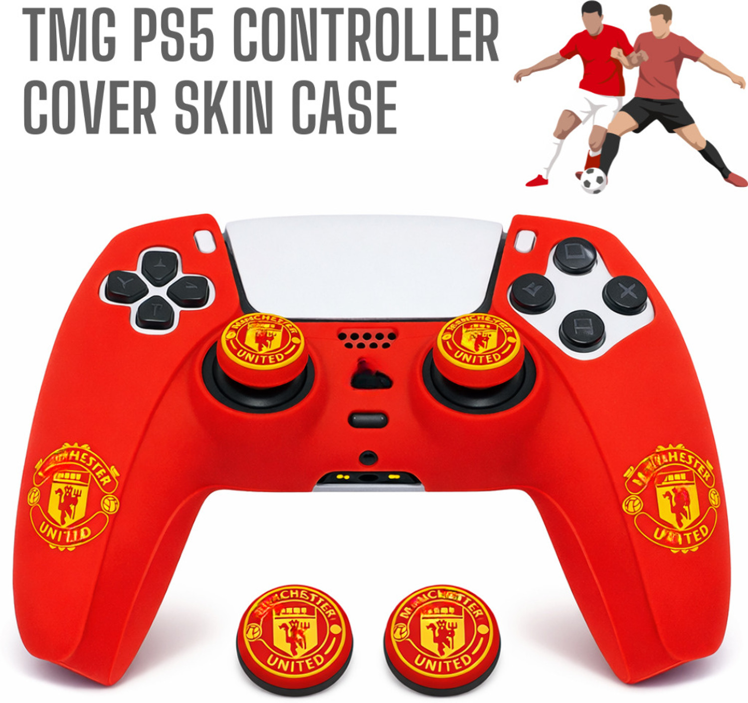 Image of TMG PS5 Controller Skin Football Club Design Silicone Case for PS5 Controller Gaming Accessory Kit