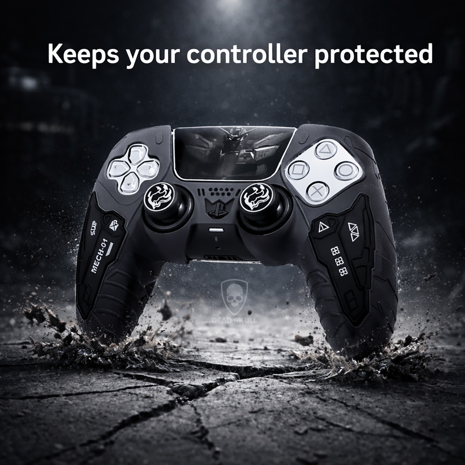 Image of DEADSKULL Tactical Silicone Controller Skin + Thunder Edition Black & Yellow Silicone Gaming Accessory Kit