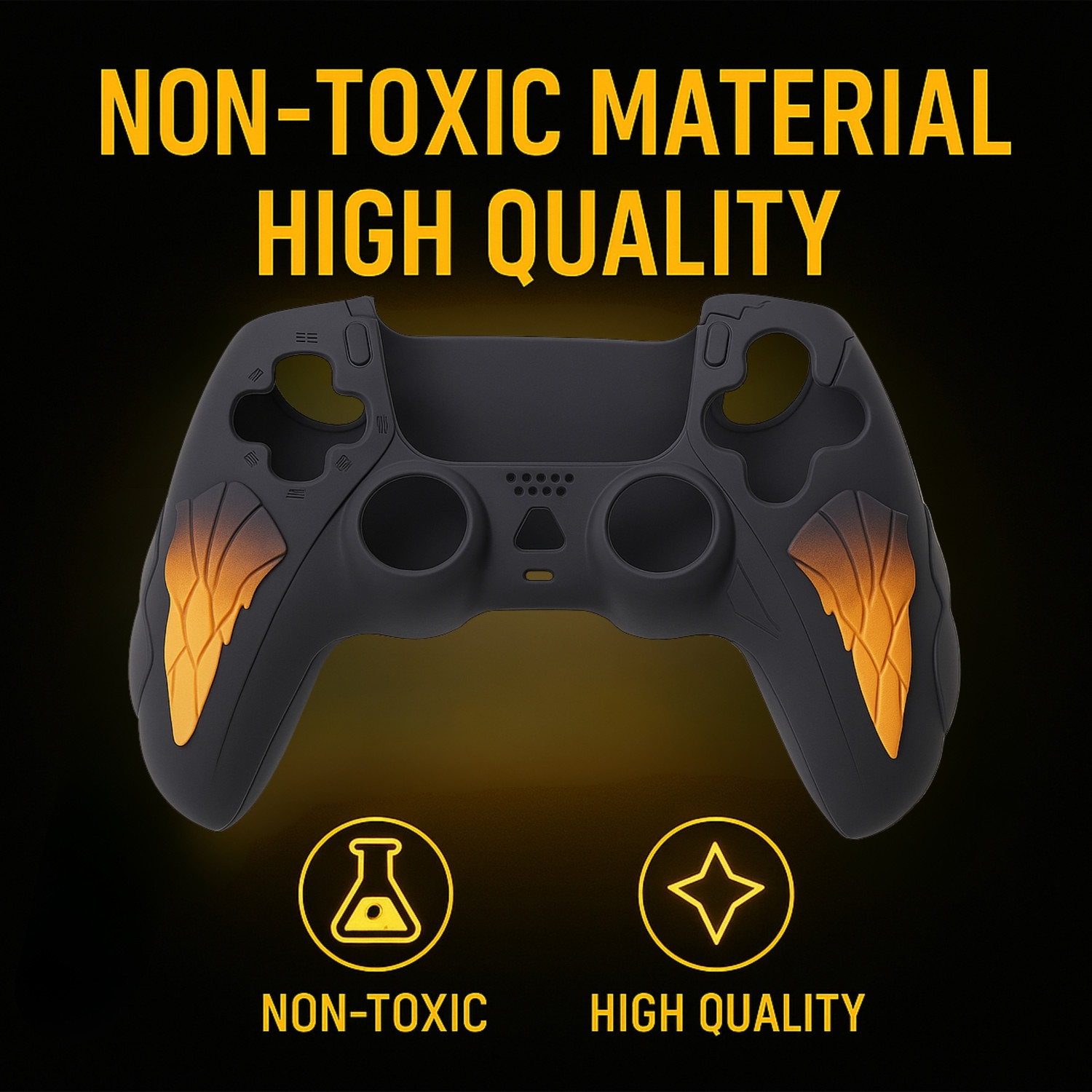 Image of DEADSKULL Tactical Silicone Controller Skin + Thunder Edition Black & Yellow Silicone Gaming Accessory Kit