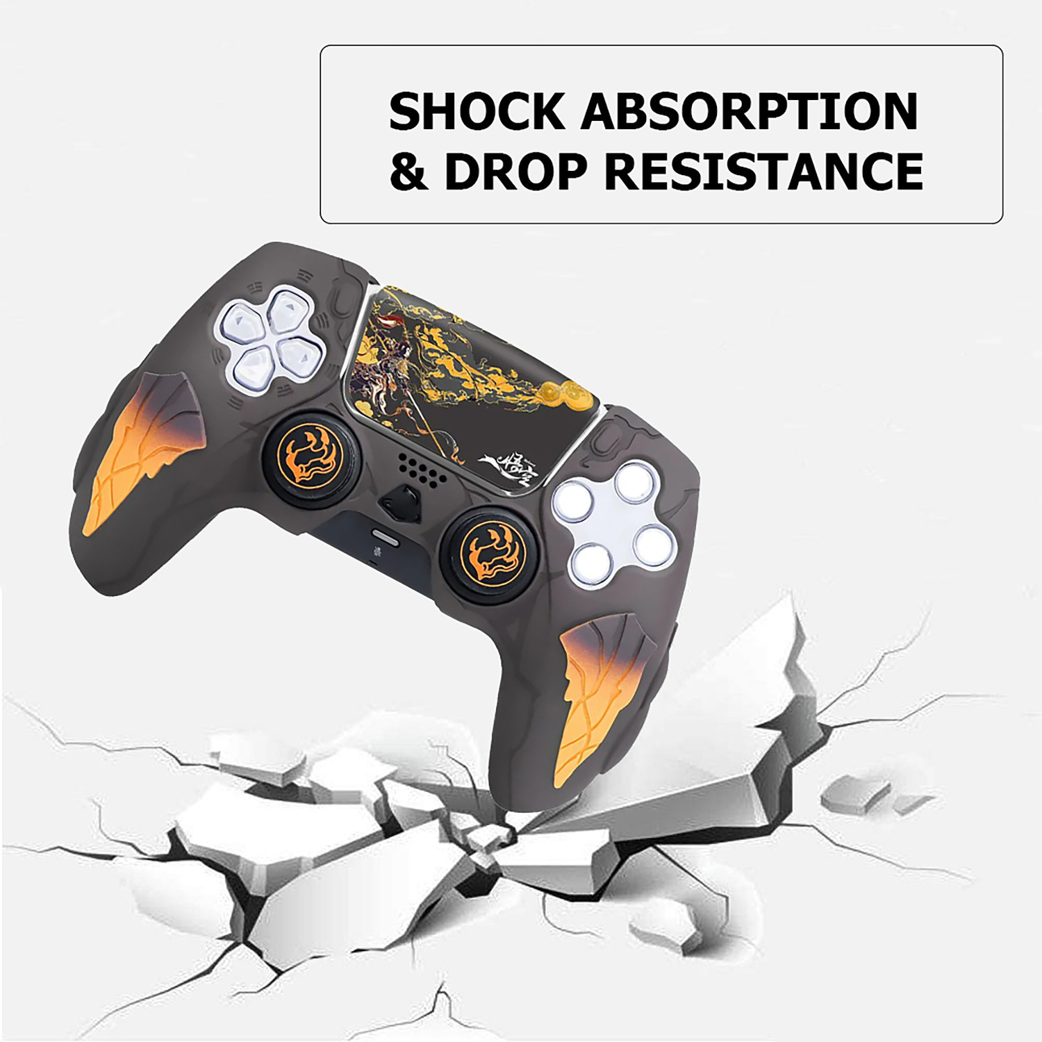 Image of DEADSKULL Thunder Edition Silicone Controller Sleeve Combo (Blue & White + Black Gaming Accessory Kit