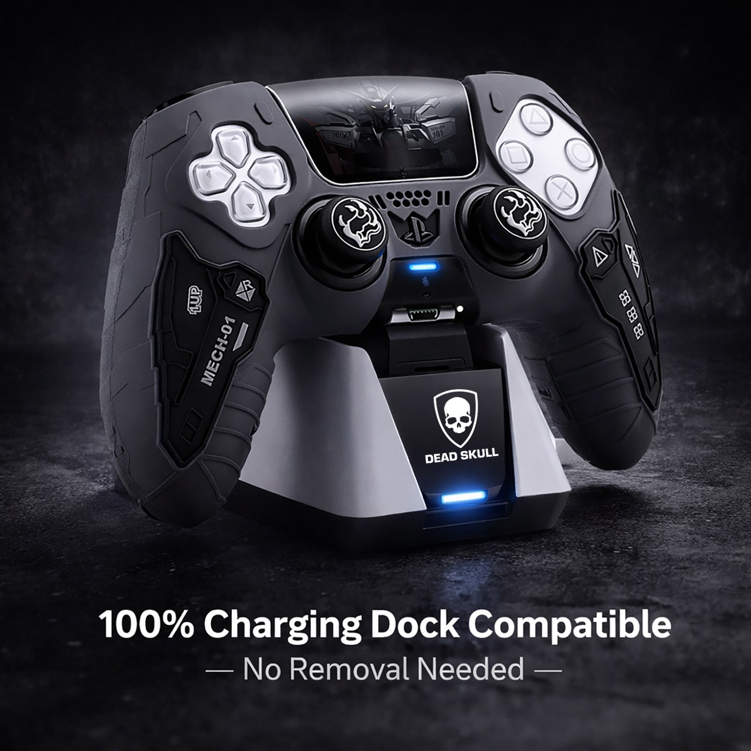 Image of DEADSKULL Tactical Silicone Controller Skin + Thunder Edition Black & Yellow Silicone Gaming Accessory Kit