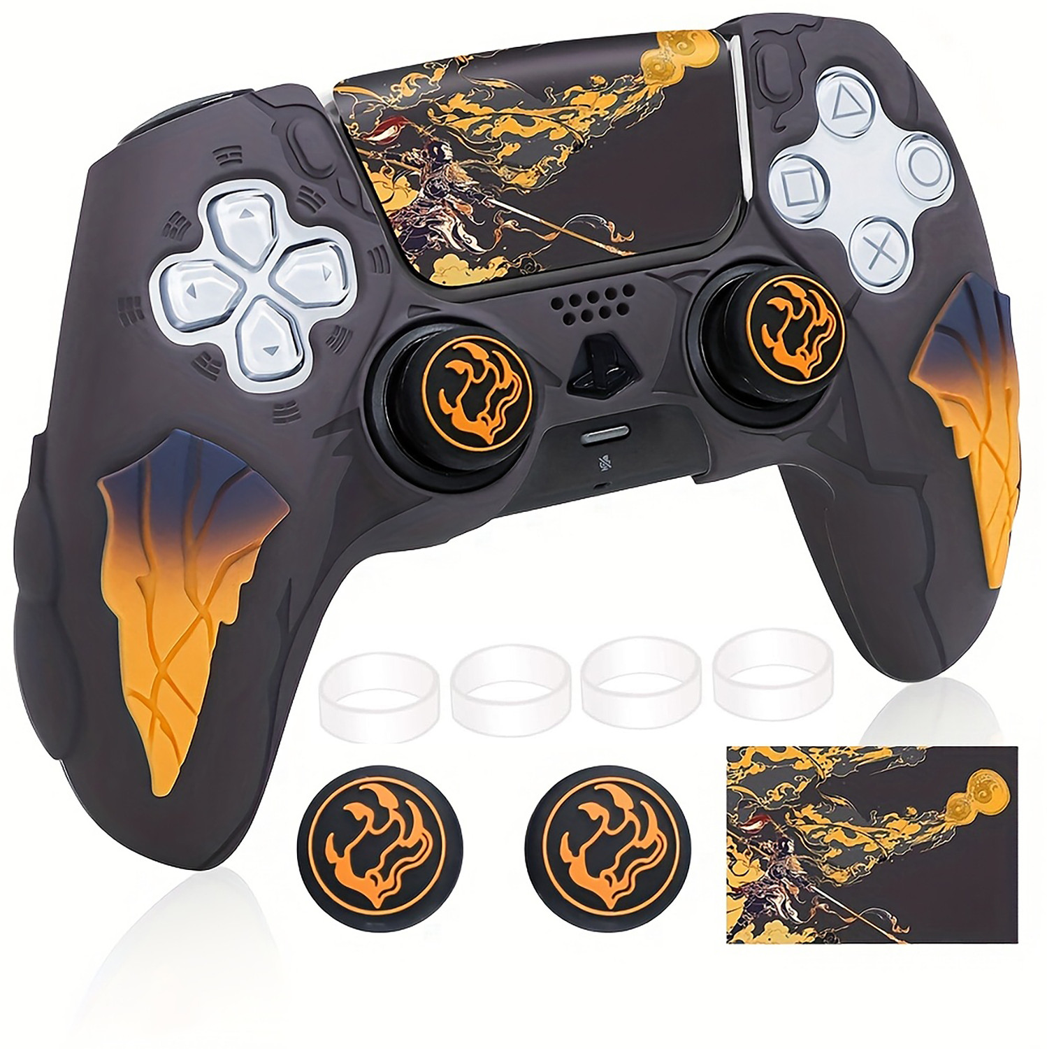 Image of DEADSKULL Thunder Edition Silicone Controller Sleeve, Anti-Slip Protective Cover Skin Gaming Accessory Kit