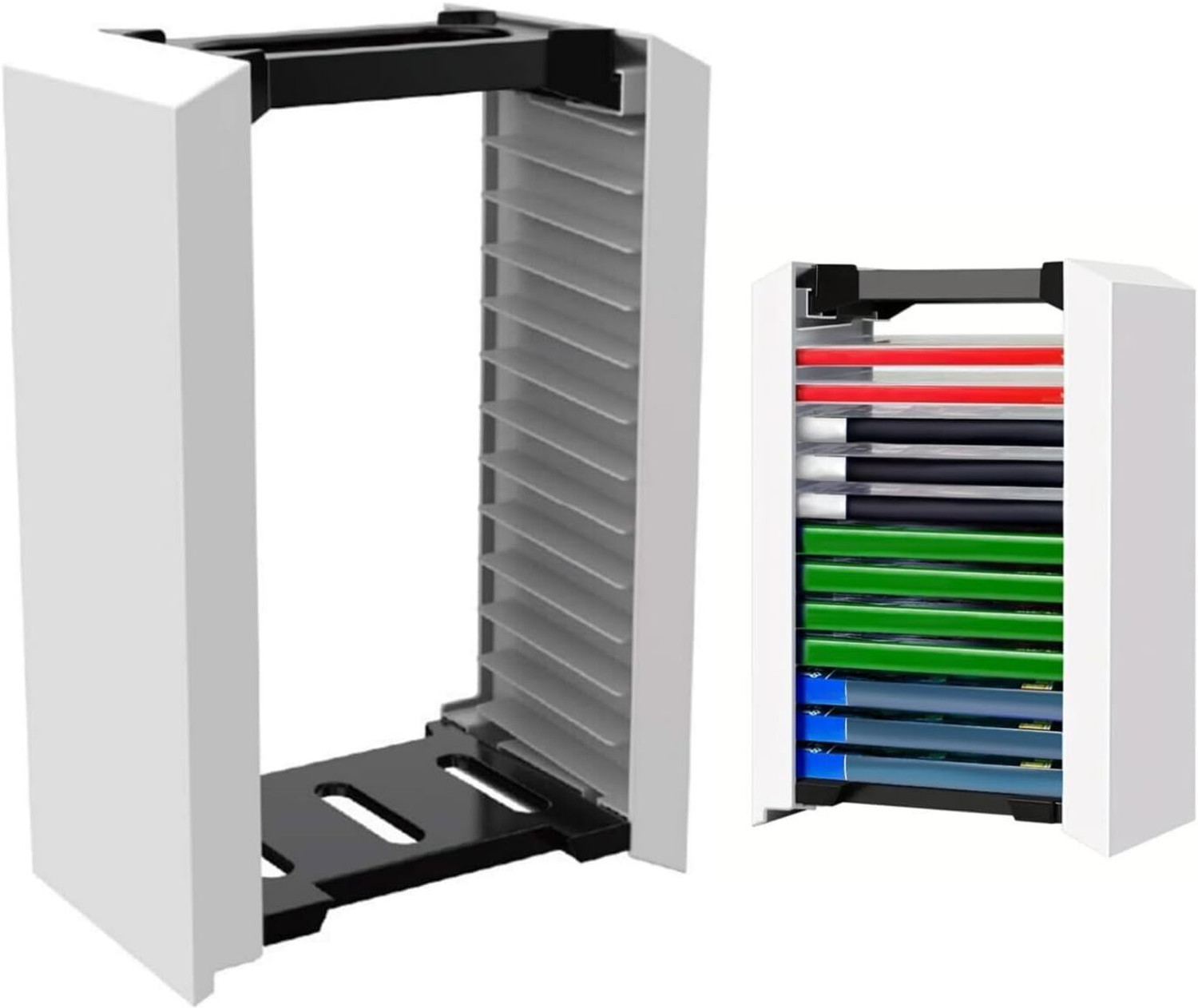 Image of Etzin Universal Video Game Storage with 12 CD Case Storage for Displaying Gaming Accessory Kit
