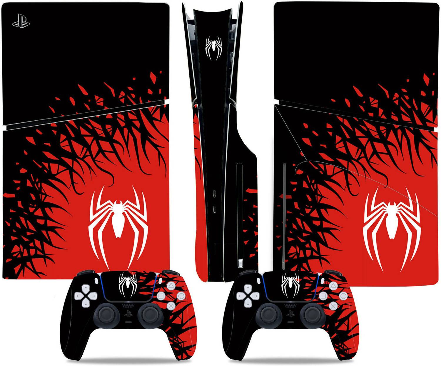 BMJIKING PS5 Slim Disc Console and Wireless Controller, Full Set Protective Skin rr slim Gaming Accessory Kit