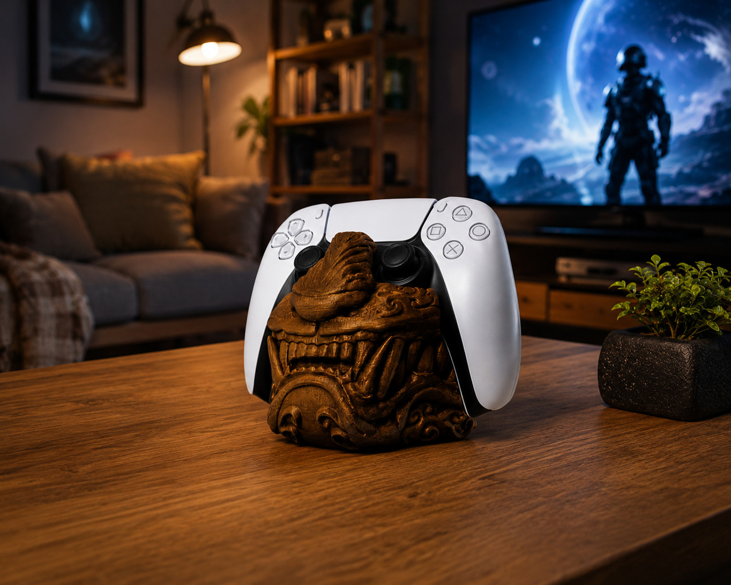Image of Manifestation Oni Guardian PS5 Controller Stand Bluetooth Gamepad