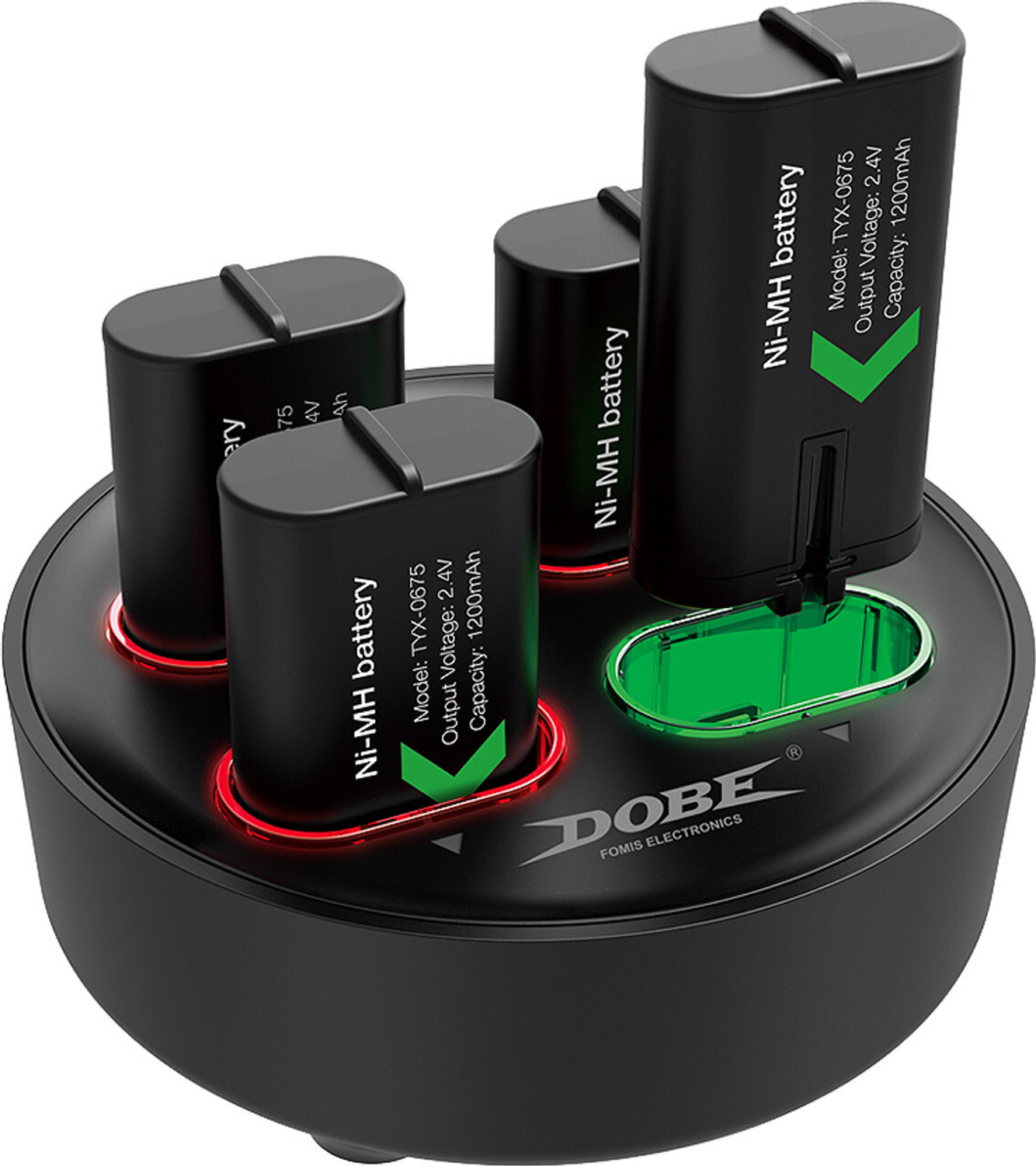 Image of HG WORLD DOBE XBOX Controller Charger TYX-0645S, 4 x Battery pack charging stand Gaming Accessory Kit