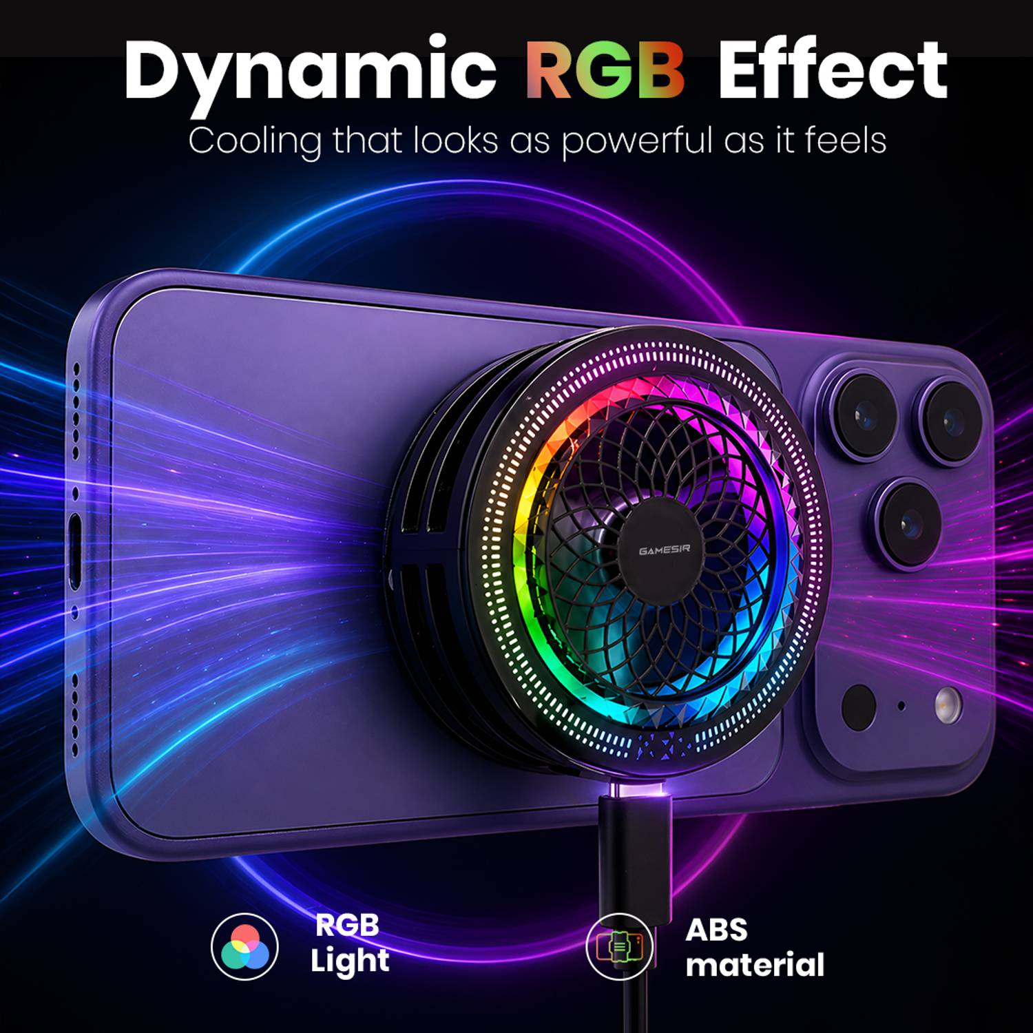 GameSir Gaming Mobile Cooling Fan with RGB Light - Image 5