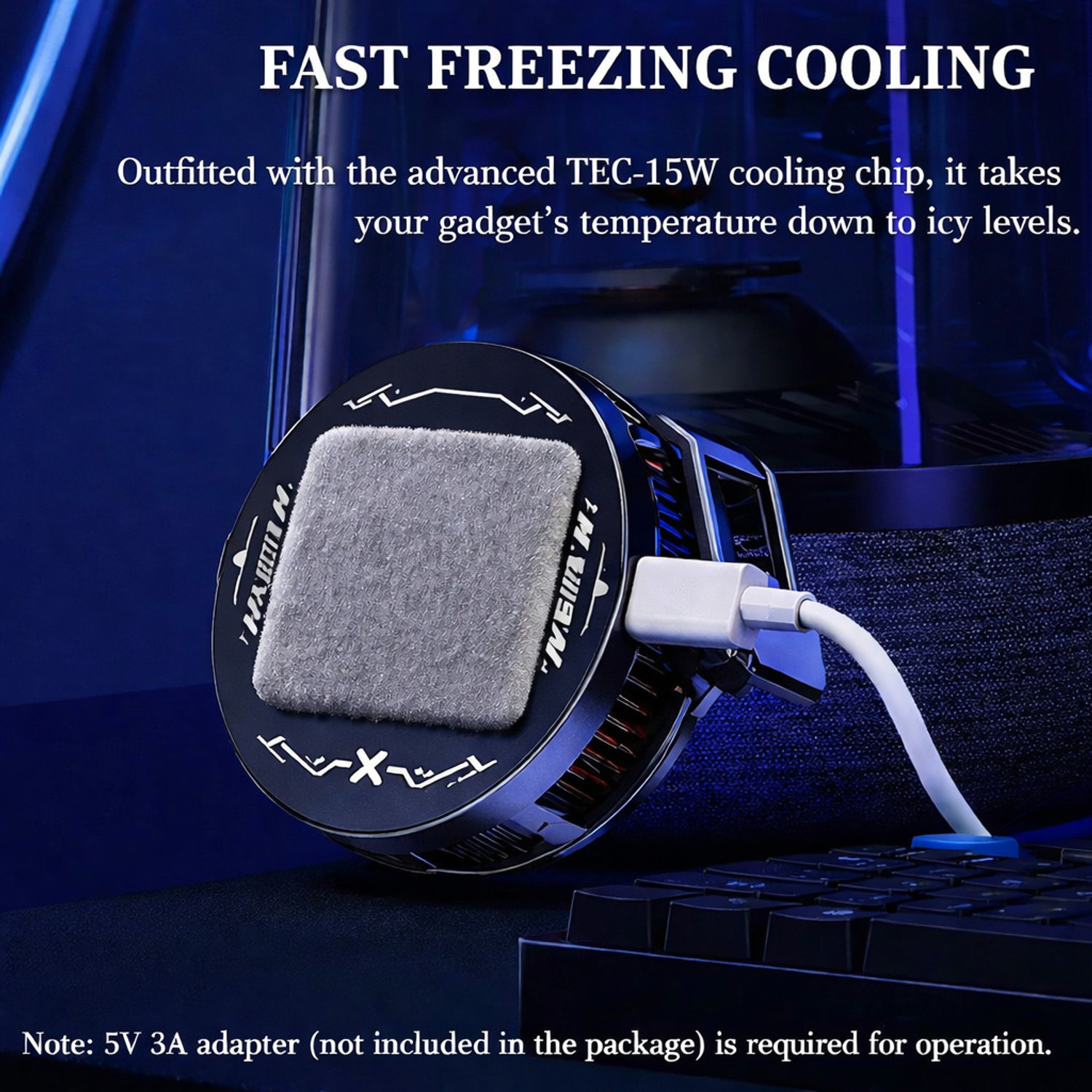 Image of Zorbes Phone Cooler Gaming Fan, Phone Cooler for Gaming, LED Gaming Mobile Cooler Fan Gaming Accessory Kit