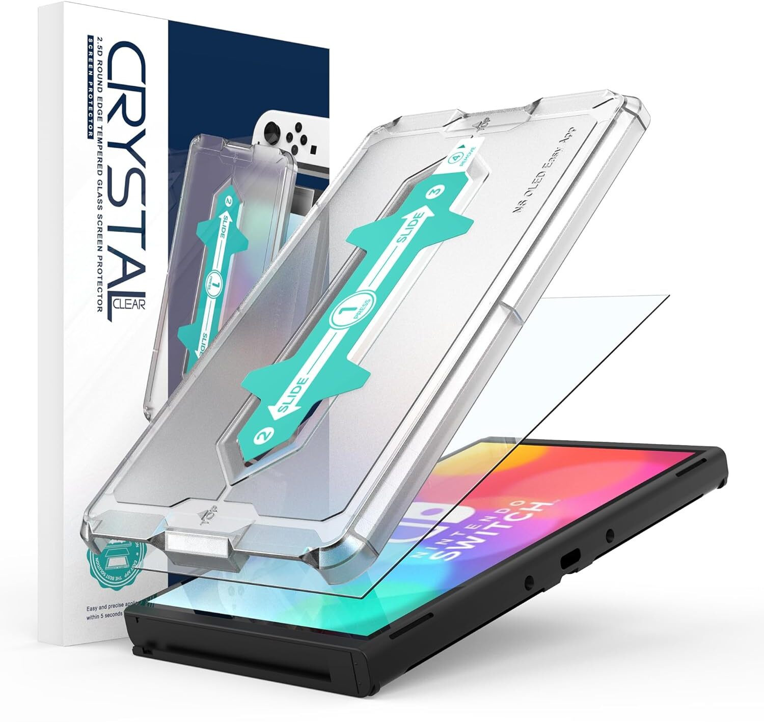 Image of OIVO INDIA Tempered Glass Screen Protector for Nintendo Switch 2 (8.7 Inch), Anti-Scratch Gaming Accessory Kit
