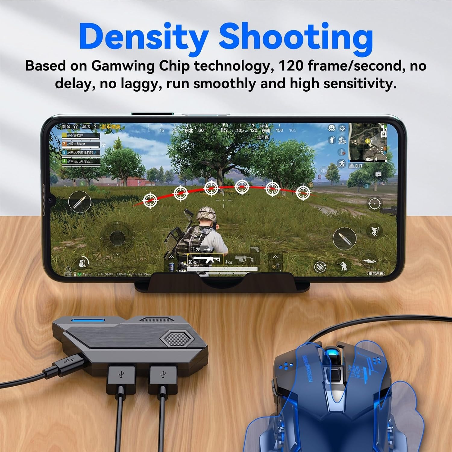 Image of HG WORLD Gaming Keyboard Mouse Converter 5 in 1 Mobile Game Combo Pack Gaming Accessory Kit