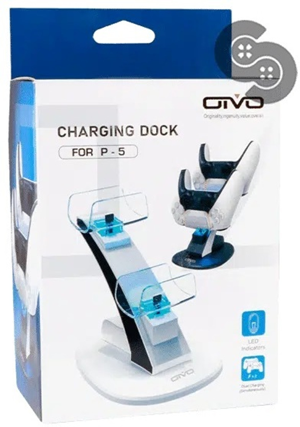 Image of HG WORLD OIVO Fast Charging Dock IV-P5234 PS5 Dualsense Controller With Dual Ports Stand Gaming Accessory Kit