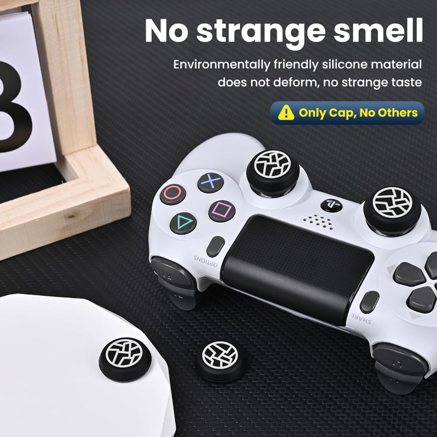 Image of Zorbes PS5 Controller Thumb Grip Caps Silicone NonSlip Joystick Cover Set Gaming Accessory Kit