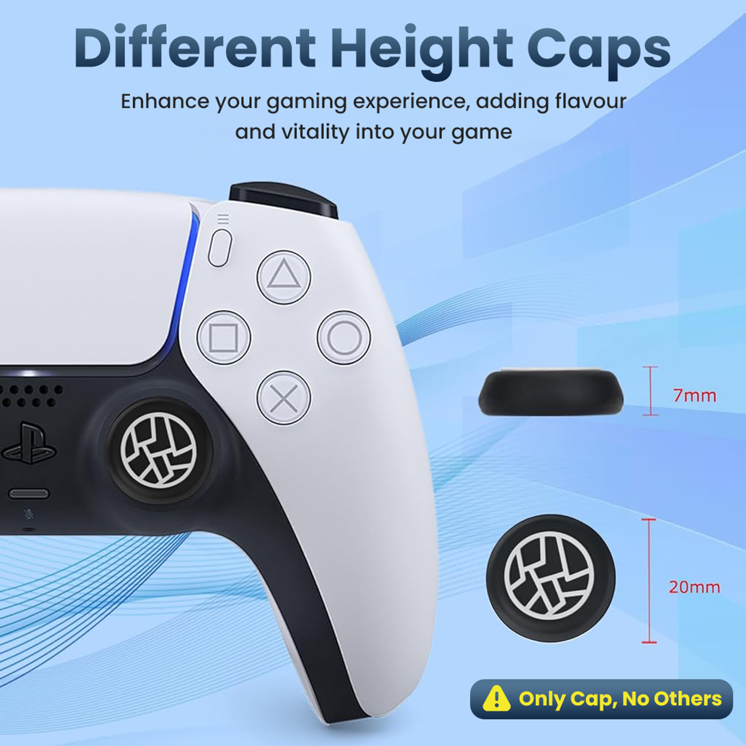 Image of Zorbes PS5 Controller Thumb Grip Caps Silicone NonSlip Joystick Cover Set Gaming Accessory Kit