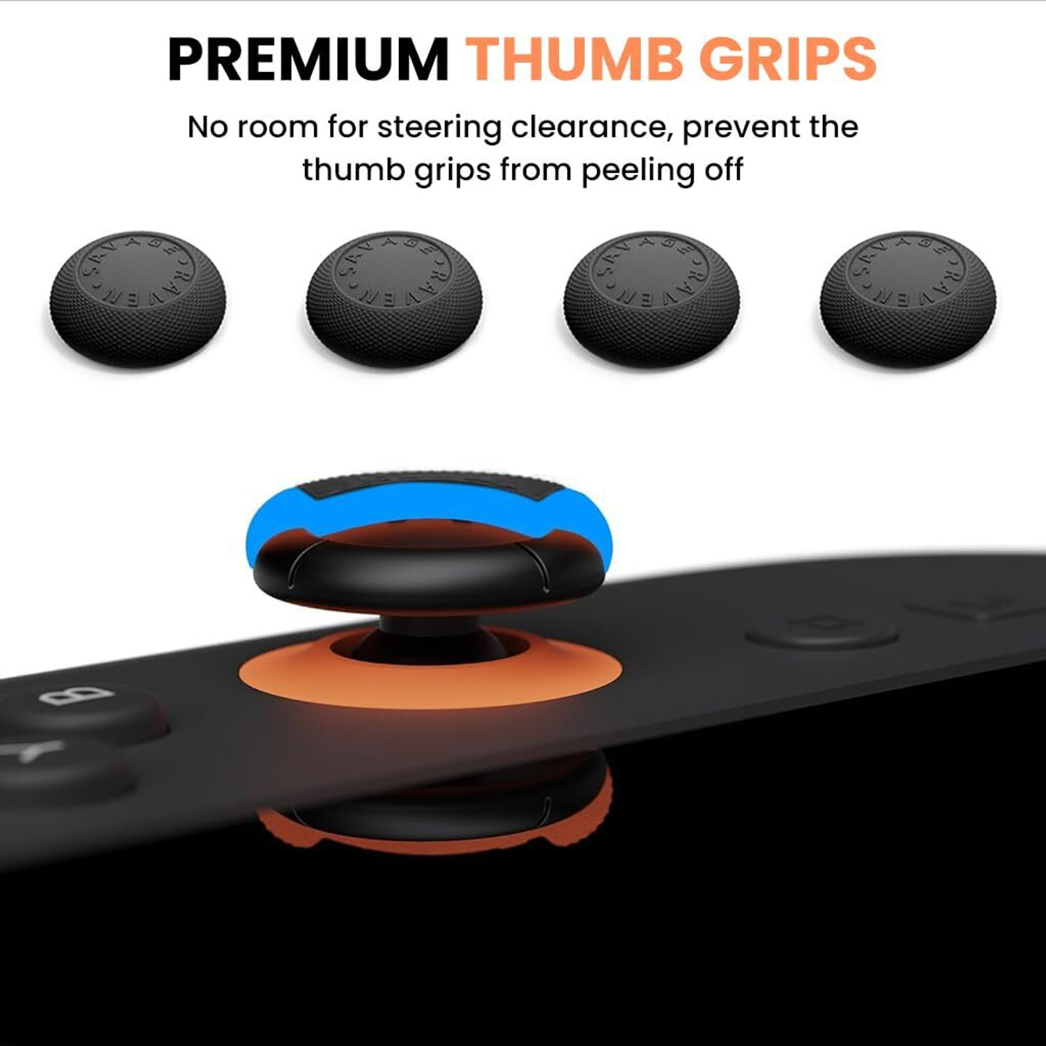 Image of ELEPHANTBOAT Thumb Grips for Switch Joycon 3 Pairs Anti Slip Silicone Controller Caps Gaming Accessory Kit