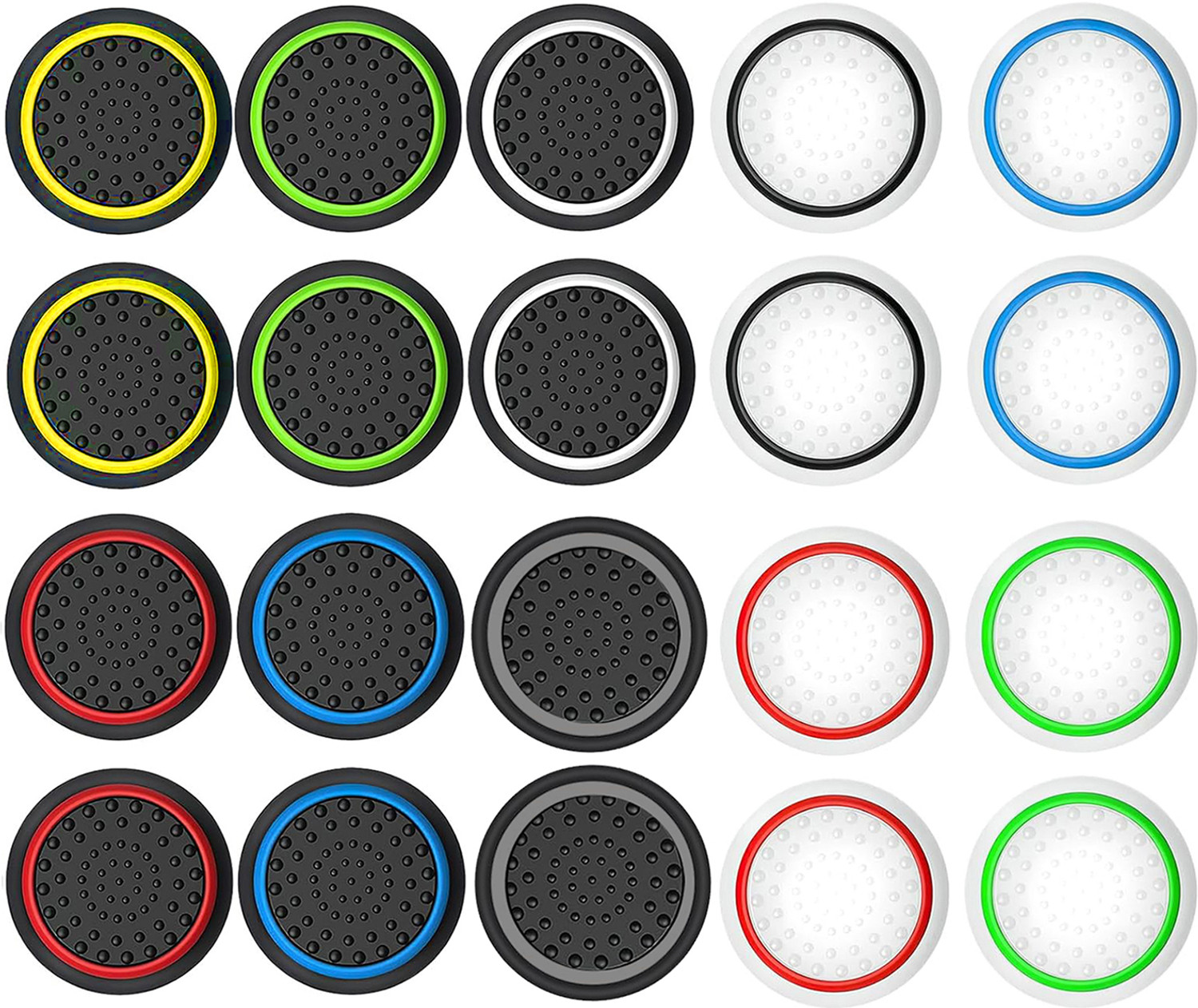Image of OIVO INDIA 20Pcs Silicone Thumb Grip Stick Joystick Replacement Caps Compatible with PS5 Gaming Accessory Kit