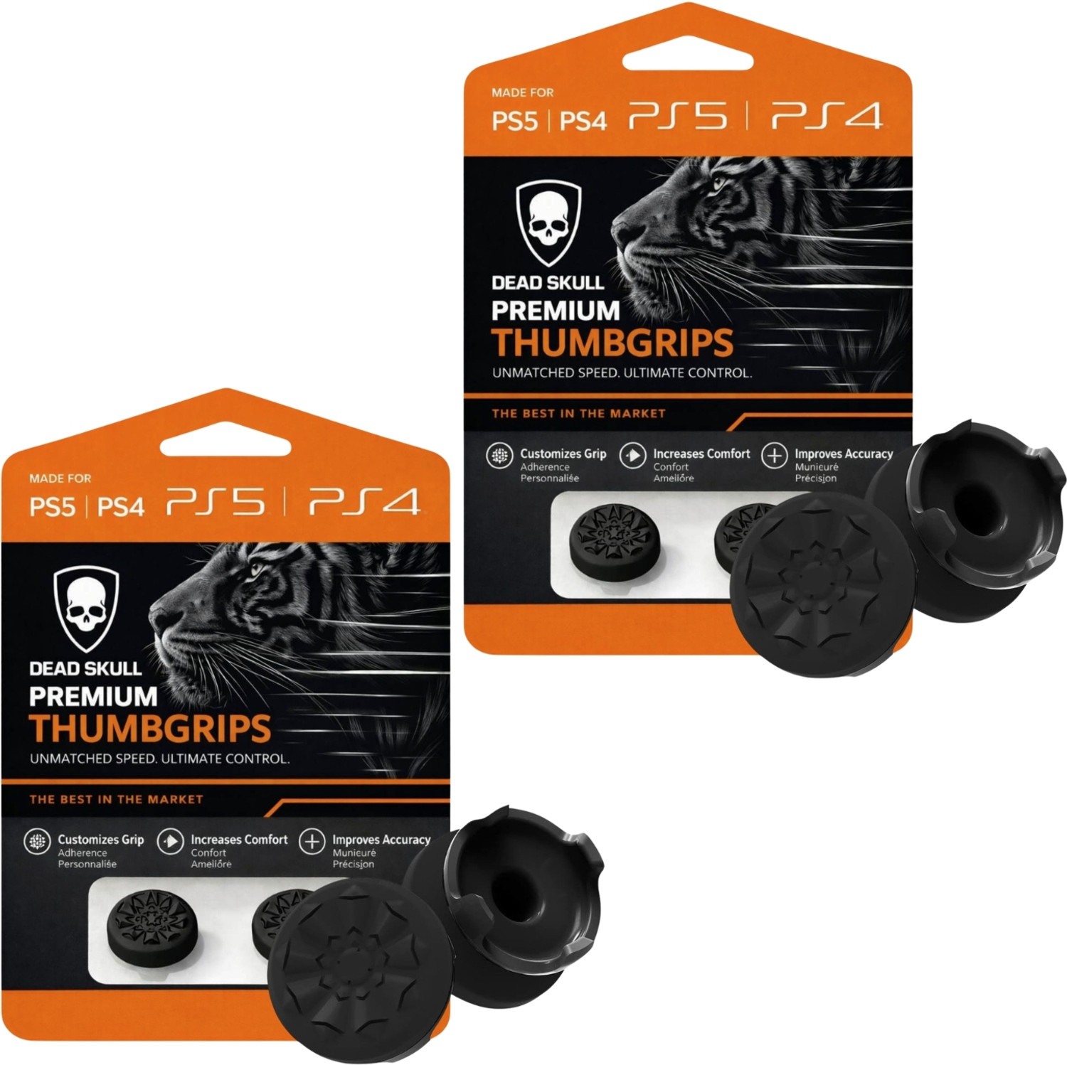 Image of DEADSKULL FPS Thumbstick Extenders (Pack of 2), High-Rise & Mid-Rise Joystick Grip Caps Gaming Accessory Kit