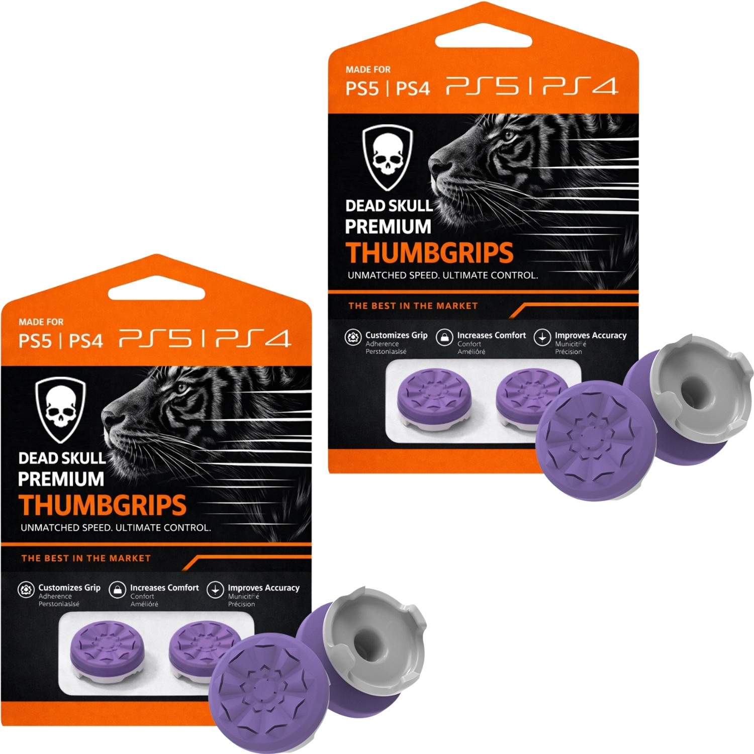Image of DEADSKULL FPS Thumbstick Extenders (Pack of 2), High-Rise & Mid-Rise Joystick Grip Caps Gaming Accessory Kit