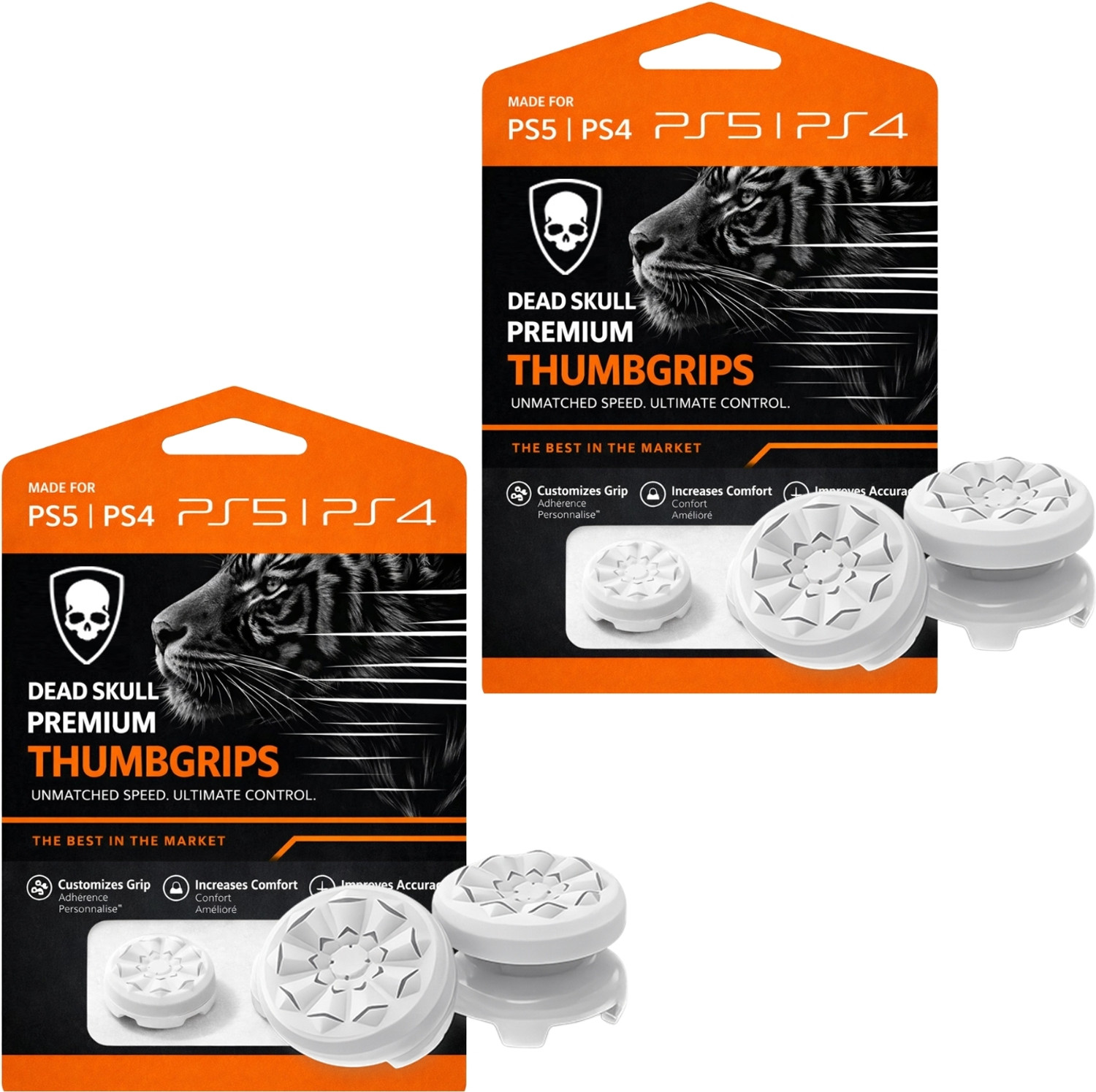 Image of DEADSKULL FPS Thumbstick Extenders (Pack of 2), High-Rise & Mid-Rise Joystick Grip Caps Gaming Accessory Kit