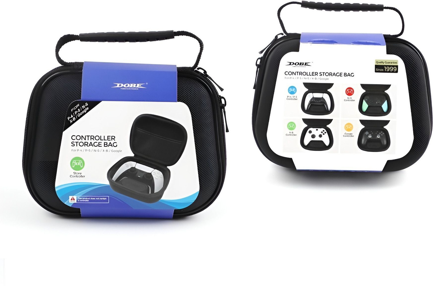 Image of HG WORLD Dobe Controller Storage Bag TY-18177,EVA Oxford Travel Case, DualSense Organizer Gaming Accessory Kit