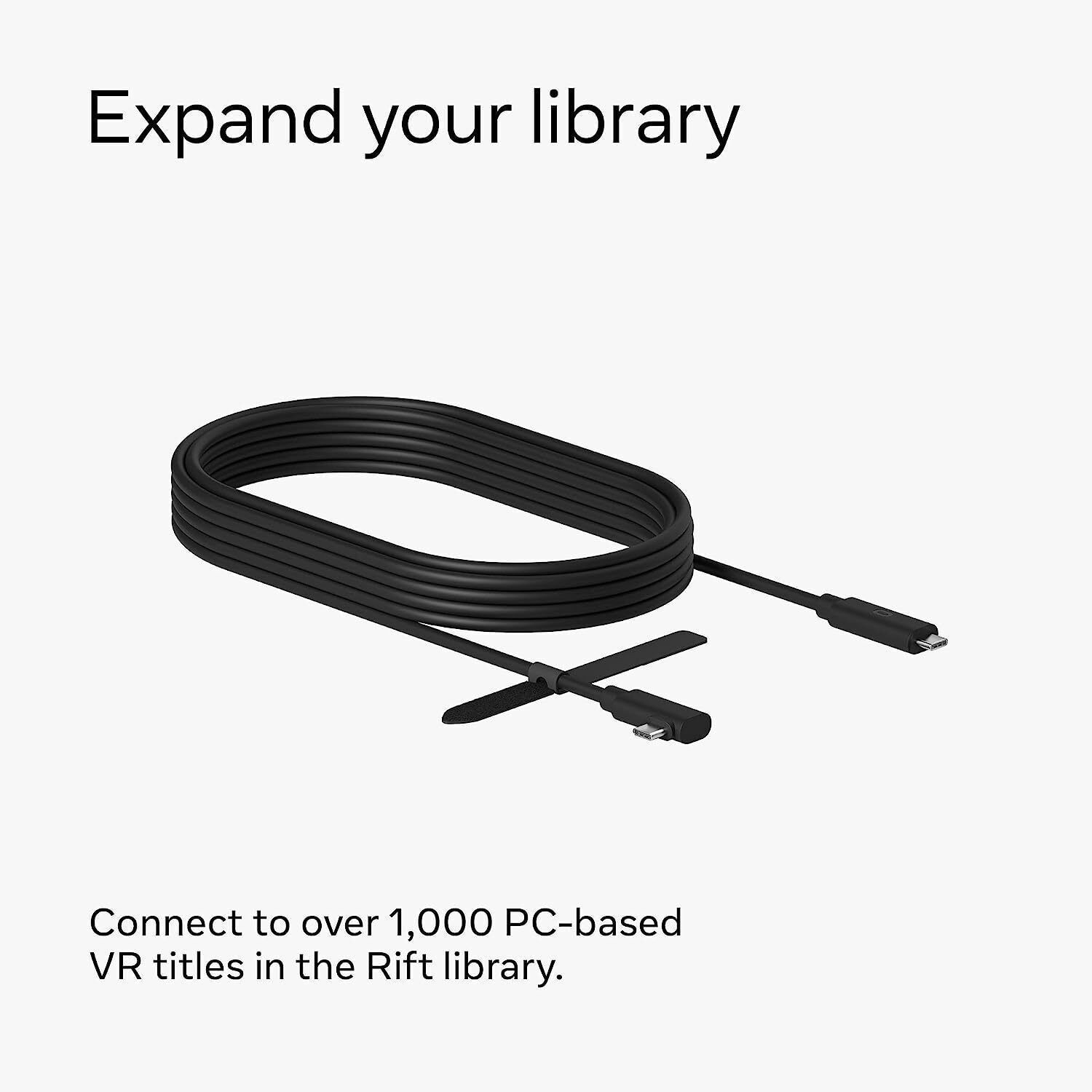Image of HG WORLD Oculus Quest VR Link Cable USB3.2 Gen1, 16FT, 5Gbps fast charging, Plug & Play Gaming Accessory Kit