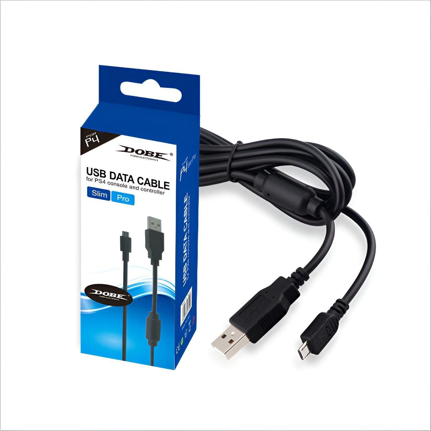 Image of HG WORLD Dobe TP4-813 USB Charging Data Cable for PS4 Slim and Pro console & controller Gaming Accessory Kit