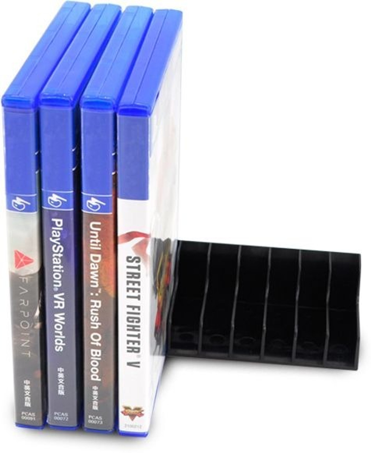 Image of HG WORLD Dobe Vertical Disc Holder TP4-1813 for PS4, Compact Storage Rack Organizer Gaming Accessory Kit