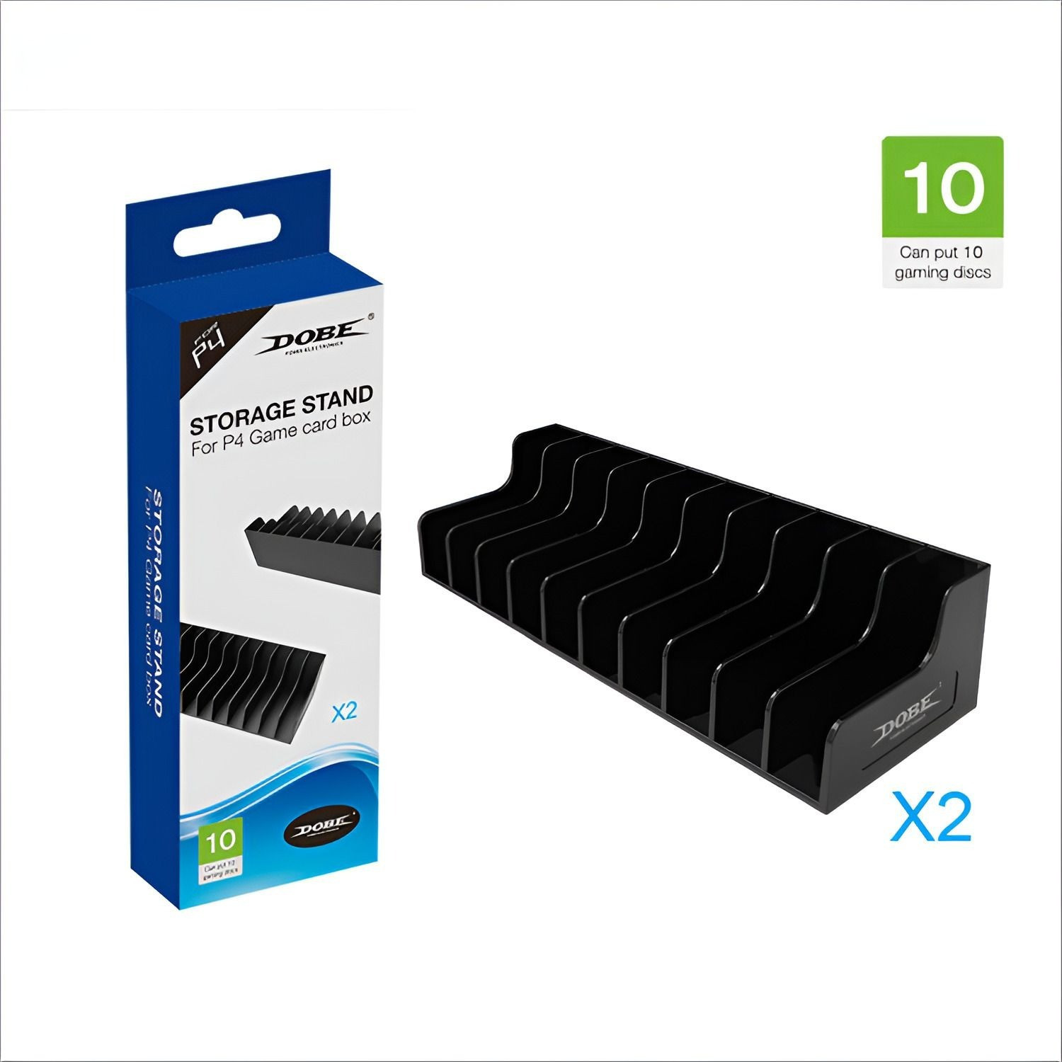 Image of HG WORLD Dobe Vertical Disc Holder TP4-1813 for PS4, Compact Storage Rack Organizer Gaming Accessory Kit