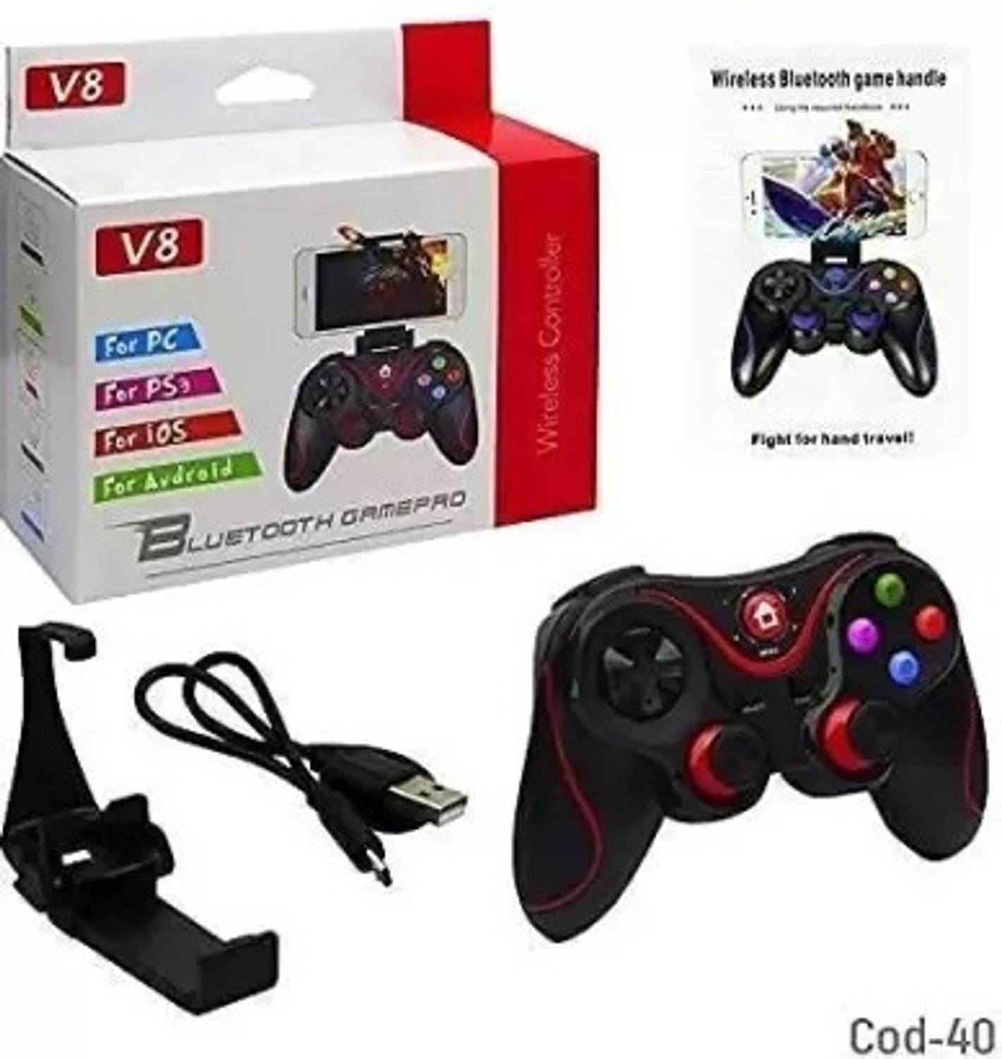 PSS Wireless Gaming Controller Gamepad Kit (Black, For Android, PS3, PC)  Gaming Accessory Kit