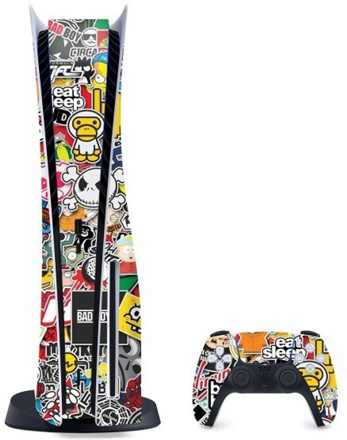 A1GRAPHIX PS5 Playstation mortile Console Wrap Sticker Skin with 2 Wireless Gaming Accessory Kit