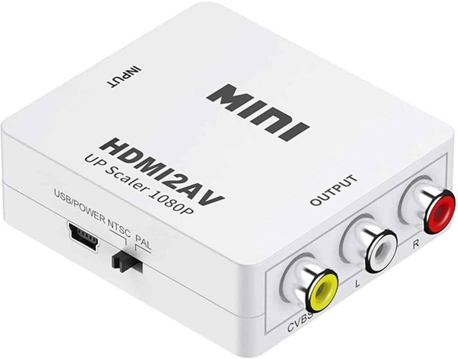 Electroline TV-out Cable Video Audio Converter Adapter Supports PAL/NTSC with USB Charge Cable
