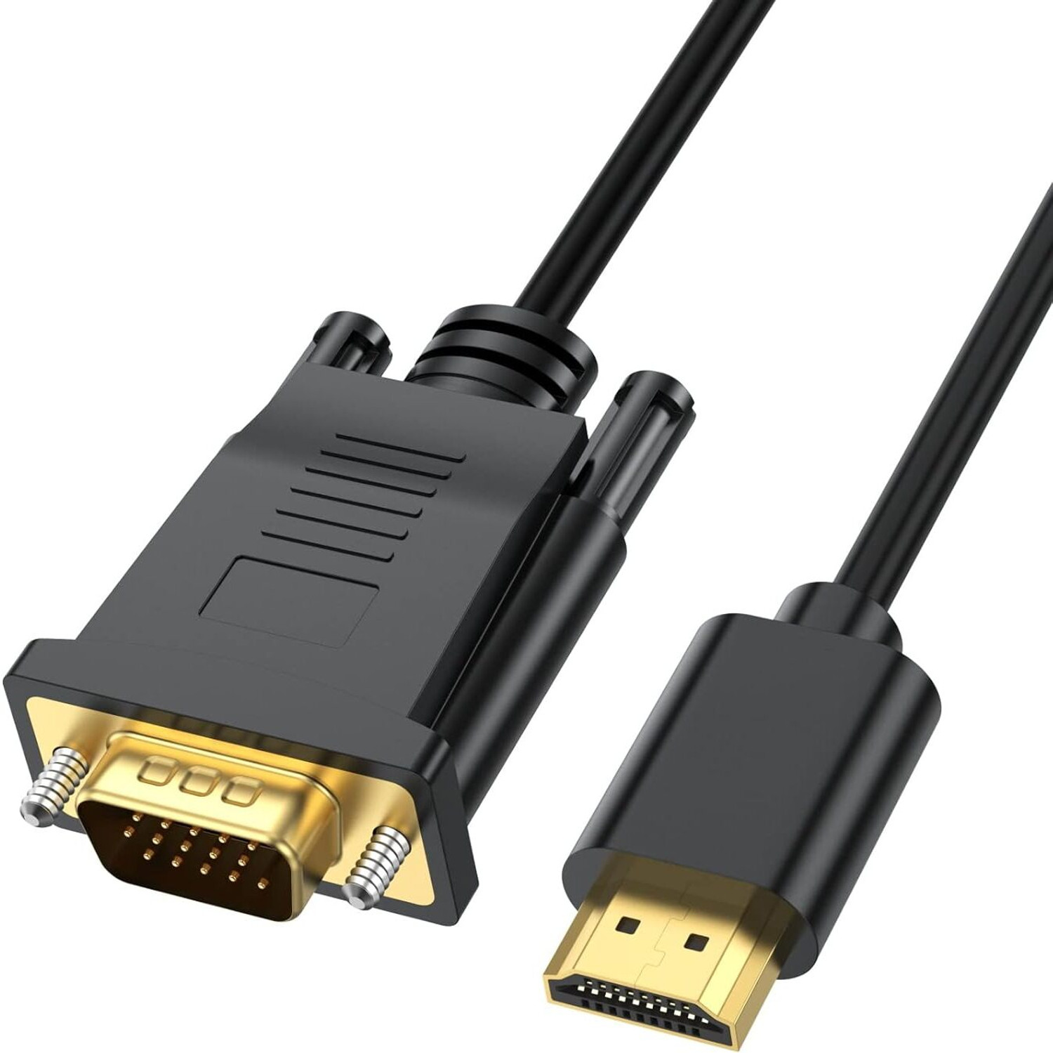 Image of VOOCME HDMI Cable 2 A 1.8 m Gold Plated HDMI to VGA Cable 6 Feet, HDMI to VGA Adapter (Male to Male) 1080P HD Video Cord