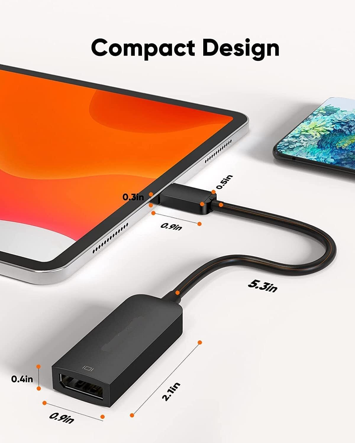 Image of RyzCare USB C to DisplayPort Adapter 8K@60Hz /4K@144Hz,USB Type C to DP 1.4 Cable Adapter Gaming Adapter