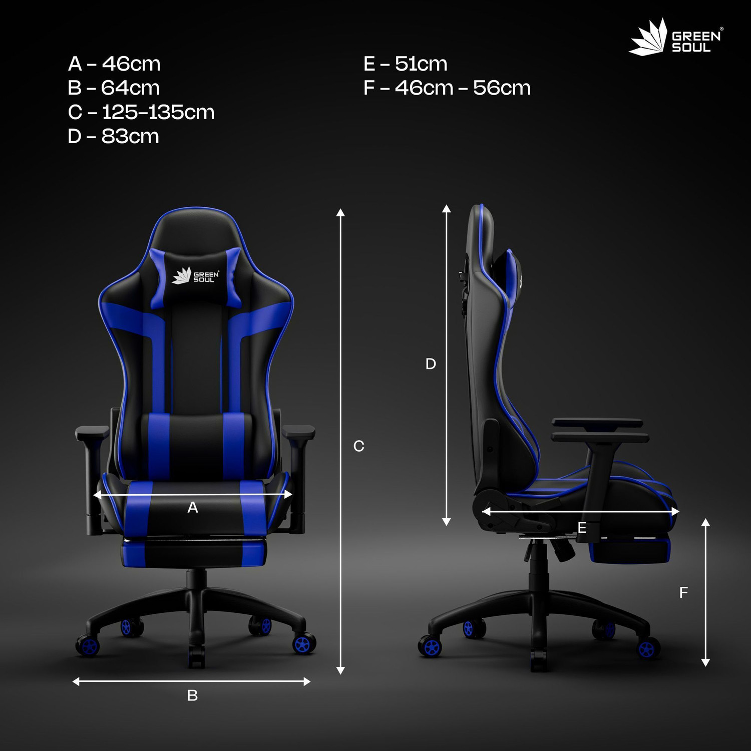 Image of GREEN SOUL Raptor Pro Racing Edition Ergonomic Premium PU Leather| Massager & Legrest Gaming Chair