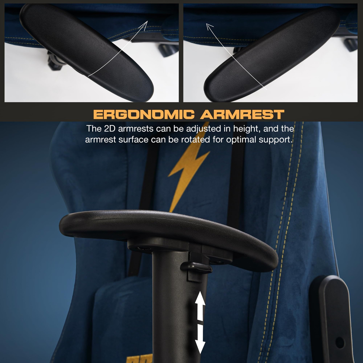Image of Drogo Raptor Ergonomic Gaming Chair with Armrest,Footrest,Head&Massager Lumbar Pillow Gaming Chair