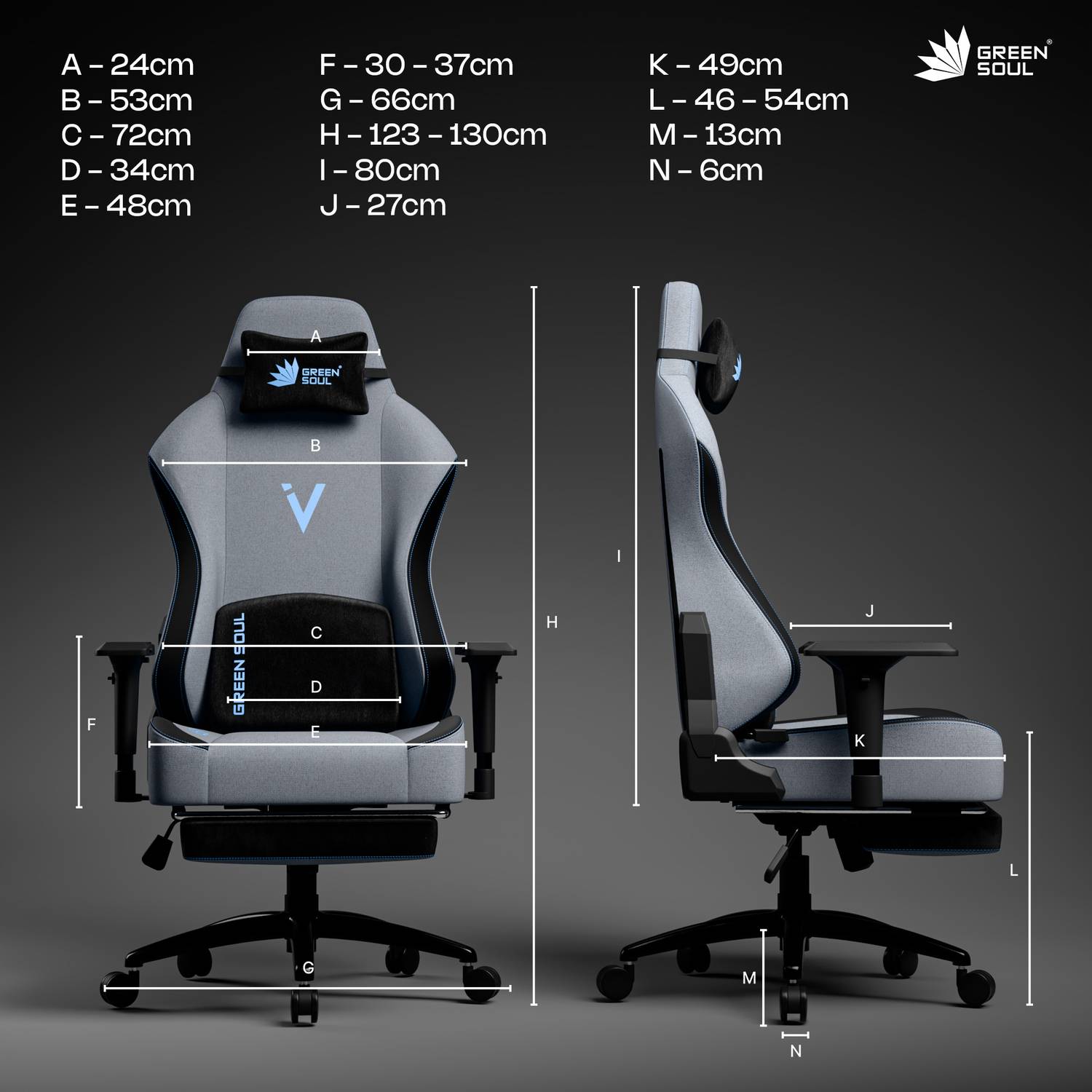 GREEN SOUL Vision Pro Gaming Chair - Image 2
