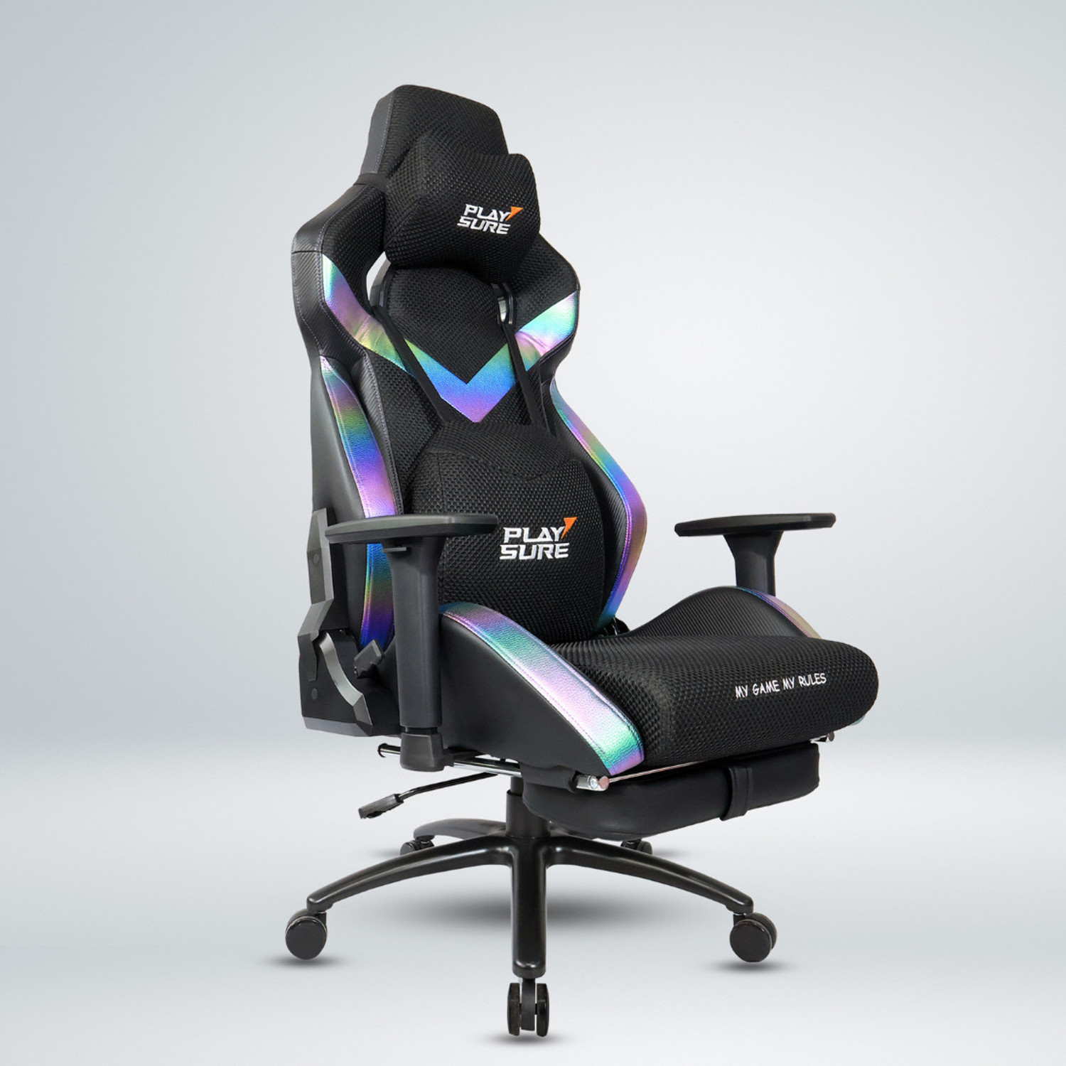 Image of Make My Chairs HyperX Any Stage Locking Mechanism with Footrest|4D Adjustable Armrest Gaming Chair