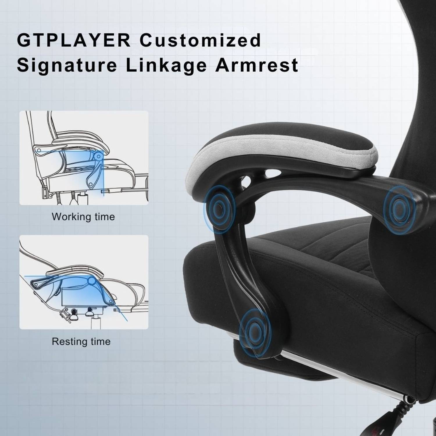 GTPLAYER Cloud Gaming Chair with Footrest - Image 5