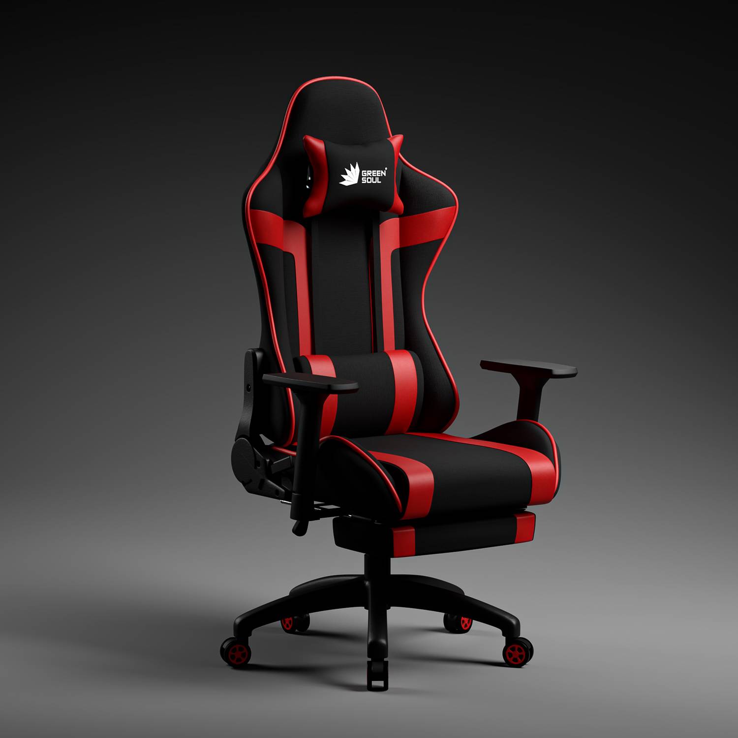 GREEN SOUL Raptor Pro Racing Edition Ergonomic Premium Fabric | Massager & Legrest Gaming Chair