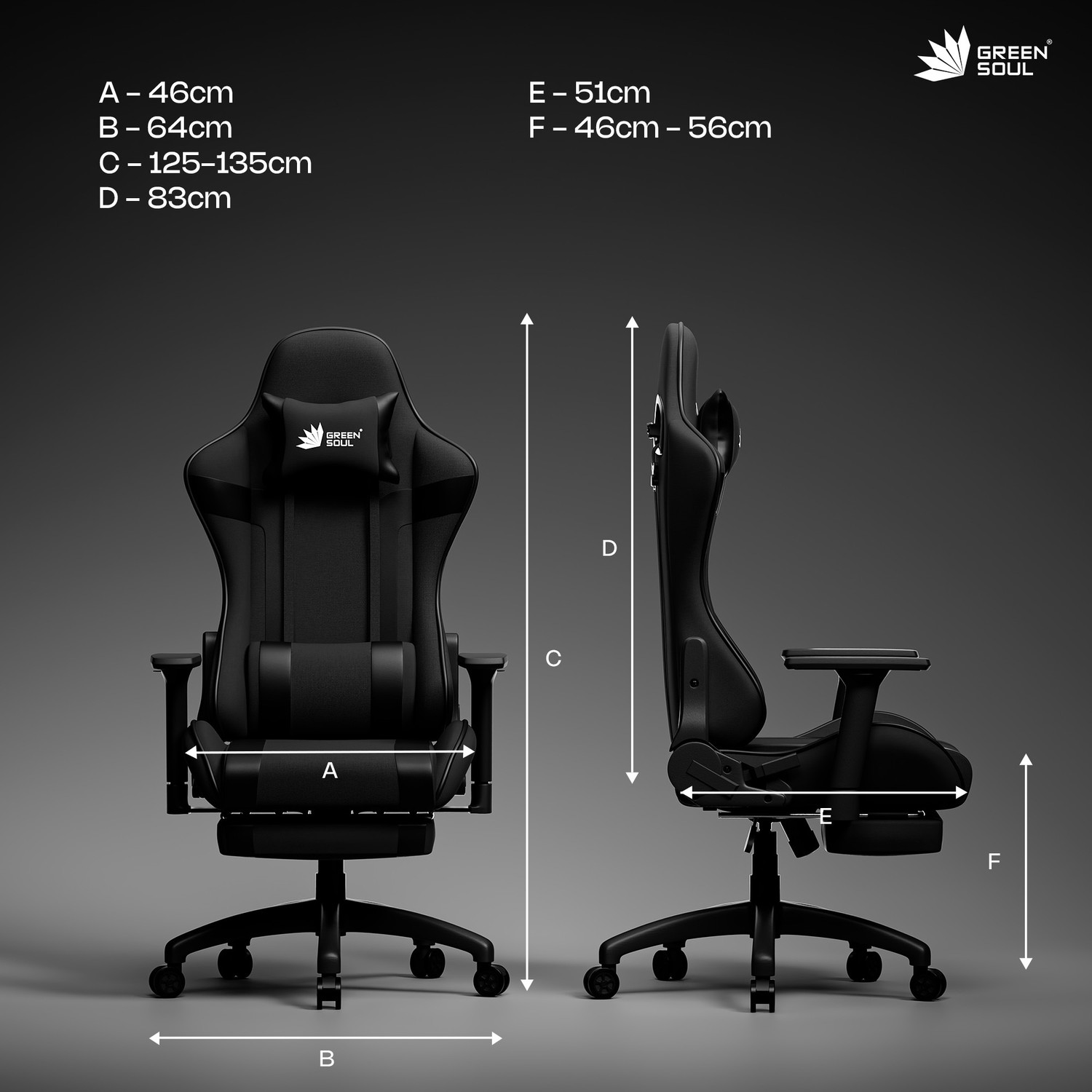 Image of GREEN SOUL Raptor Pro Racing Edition Ergonomic Premium Fabric | Massager & Legrest Gaming Chair