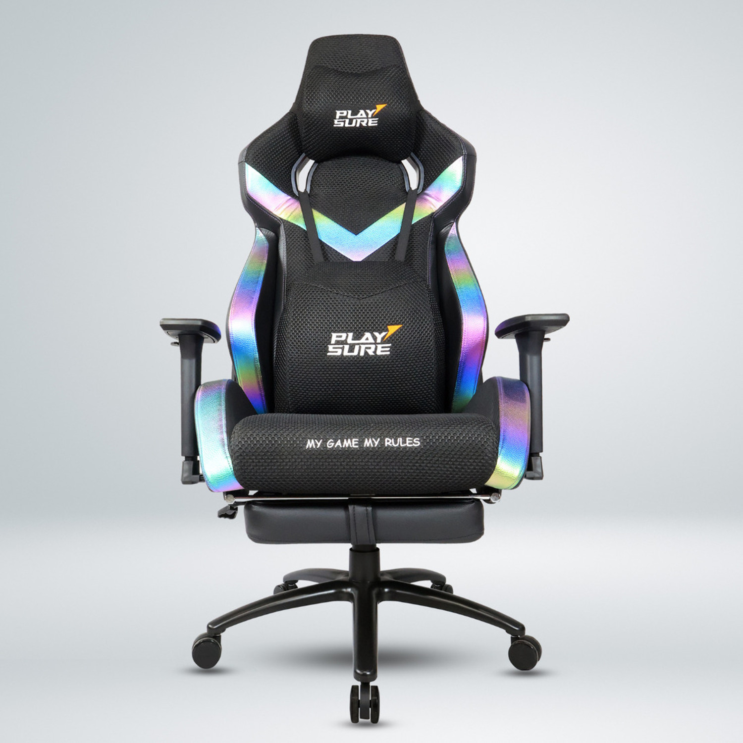 Image of Make My Chairs HyperX Any Stage Locking Mechanism with Footrest|4D Adjustable Armrest Gaming Chair