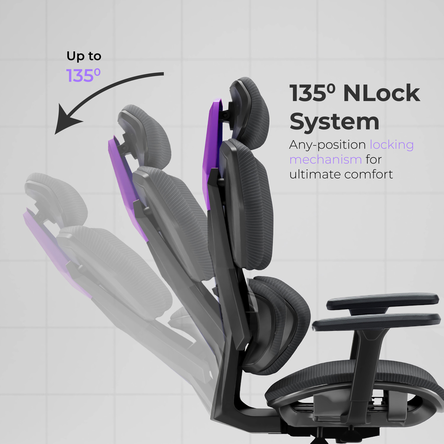 Kreo Actus V2 Gaming Chair with Locking Backrest, Adjustable Headrest ...