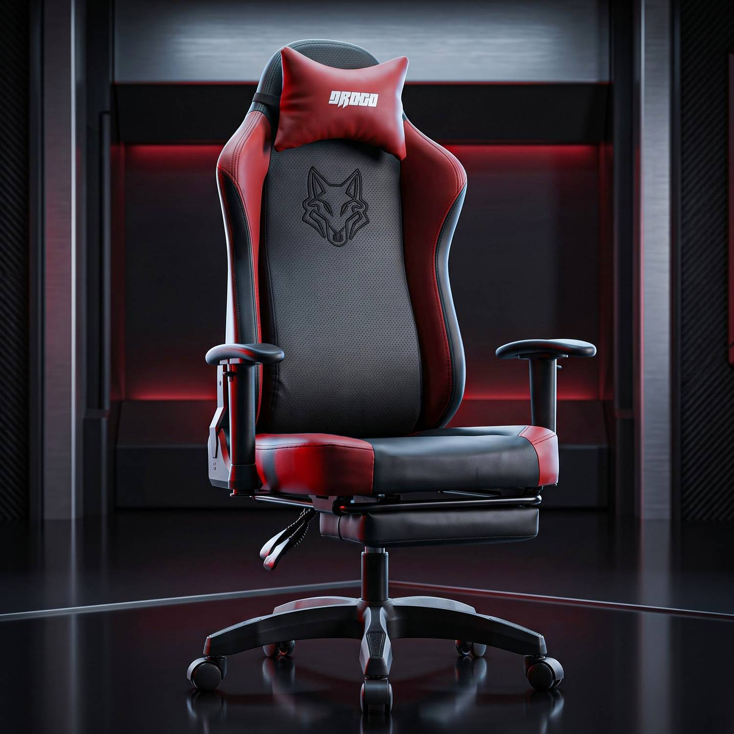 Drogo Alpha-X Gaming Chair with 135° Recline, Footrest & 2D Padded Armrests Gaming Chair