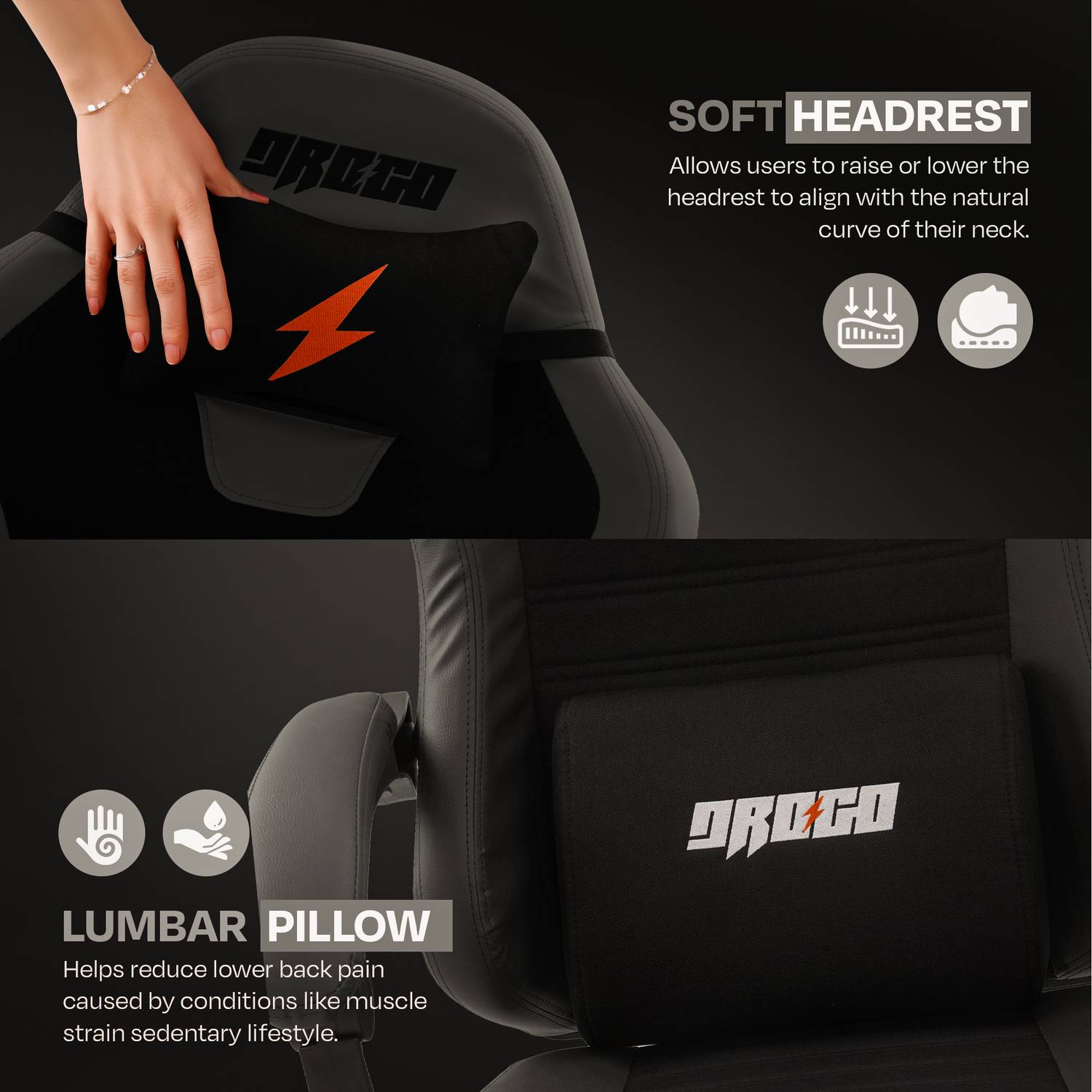 Drogo High Back Ergonomic Gaming Chair - Image 5