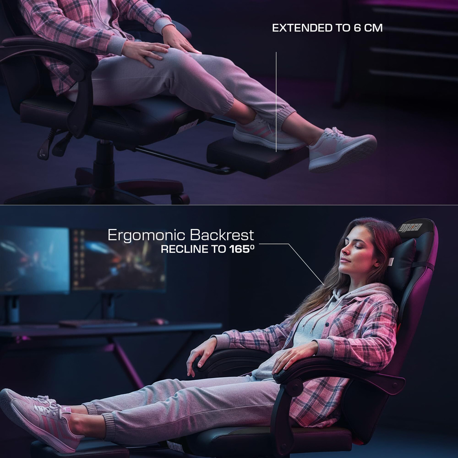 Image of Drogo Aura Premium Ergonomic Gaming Chair Multi-Functional Computer Chair Footrest Gaming Chair
