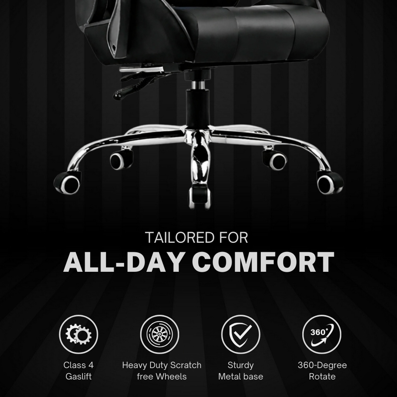 Image of GTPLAYER #1USA Multi-Functional Ergonomic Leatherette Office Adjustable Arm Chair