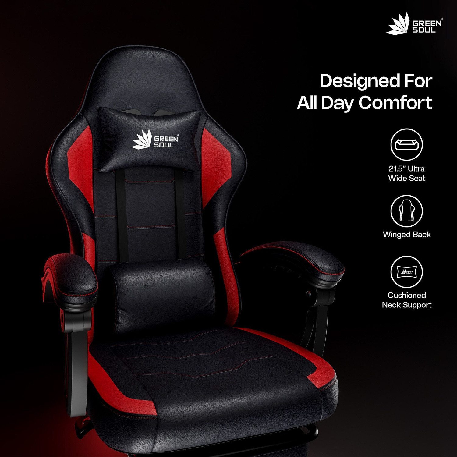 Image of GREEN SOUL Blade Ergonomic Gaming Chair|Multi-Functional Computer Chair|Ergo Sync Armrest Gaming Chair