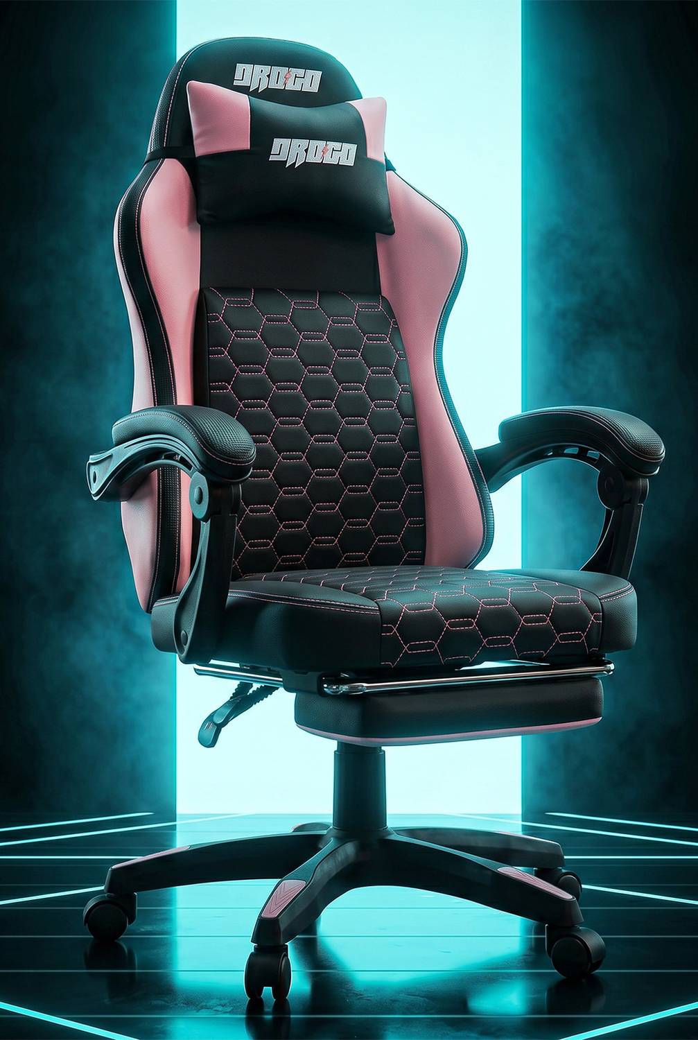 Drogo Pulse Ergonomic Gaming Chair, PU Leather, Lumbar Support, Recliner & Footrest Gaming Chair
