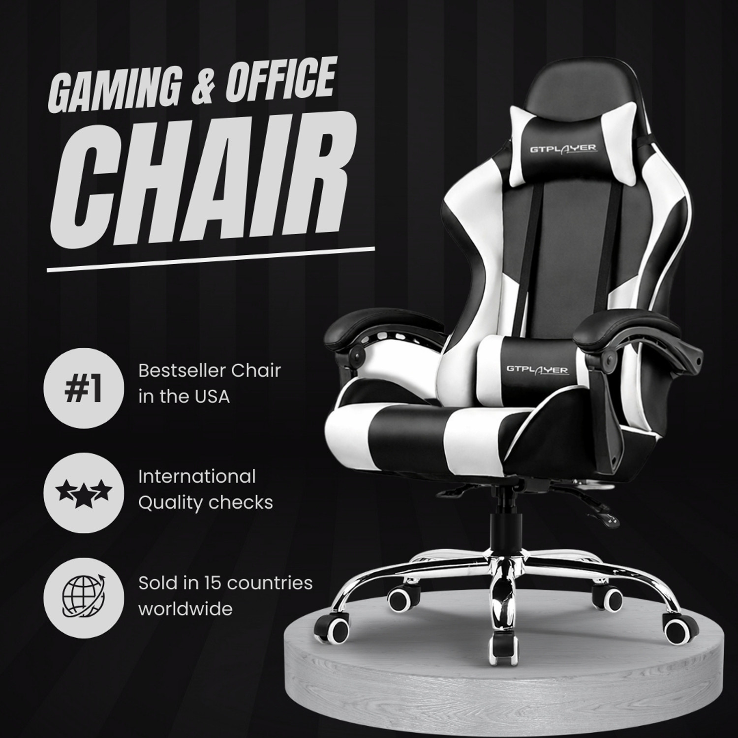 Image of GTPLAYER #1USA Multi-Functional Ergonomic Gaming Chair
