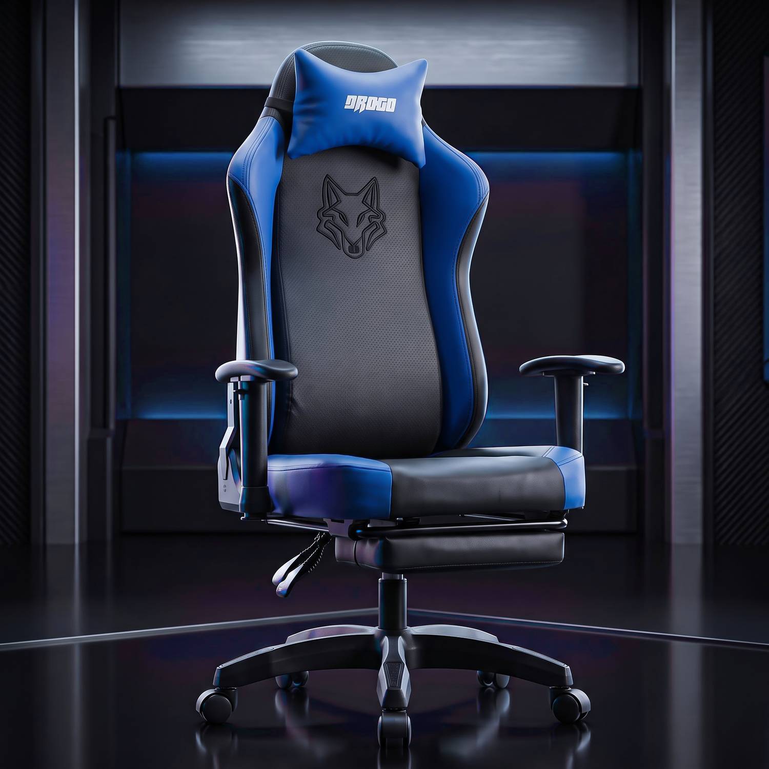 Drogo Alpha-X Gaming Chair with 165° Recline, Footrest & 2D Padded Armrests Gaming Chair