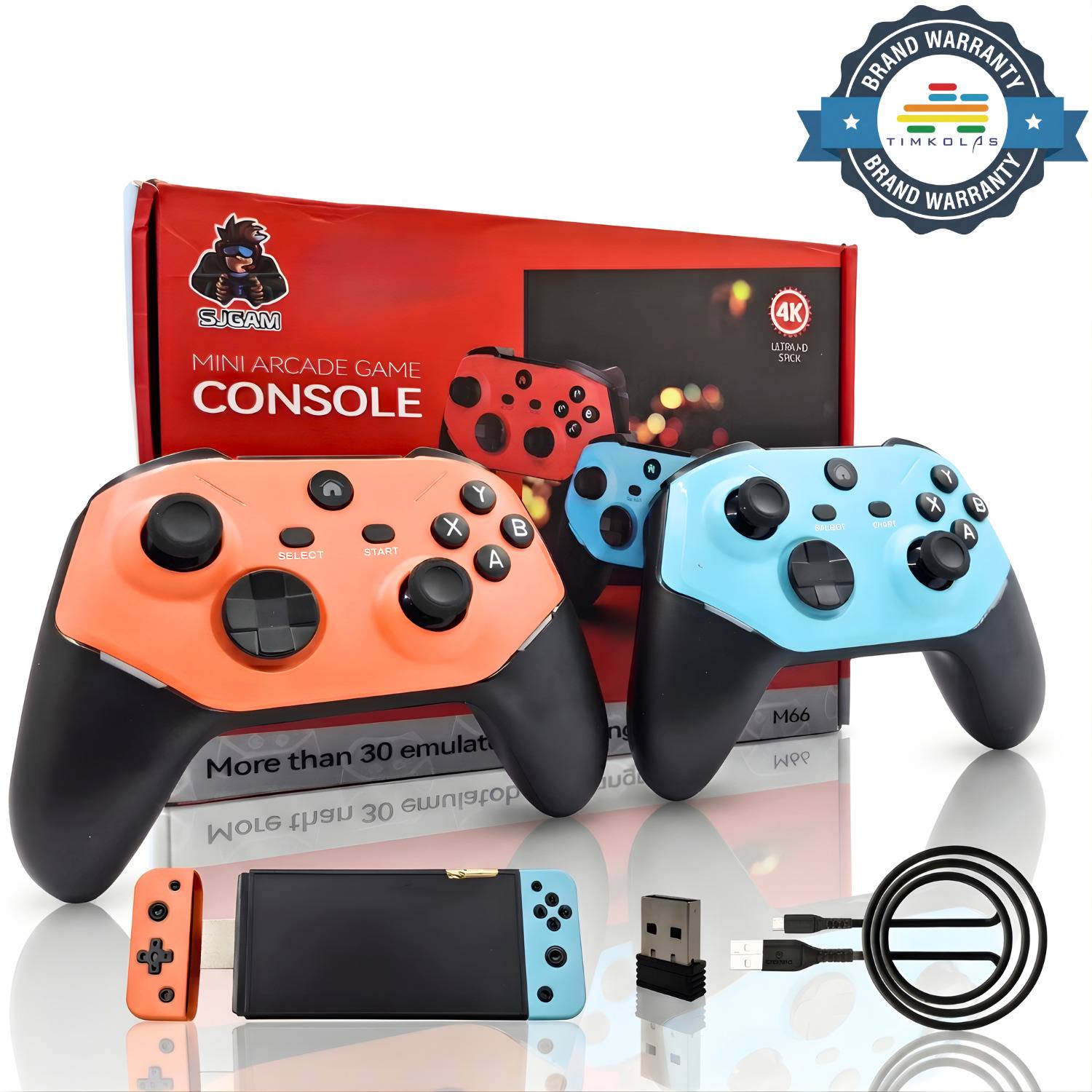Timkolas 4K HD Game Stick Mini Arcade Console with 30,000+ Games&2 Wireless Controllers_2 64 GB with 1-: Classic platformers. 2 -: Fighting games 4 :- Racing and shooting games.